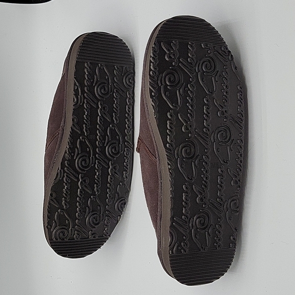 New Aussie Merino Chocolate Byron Suede Slippers 8 - Picture 7 of 8
